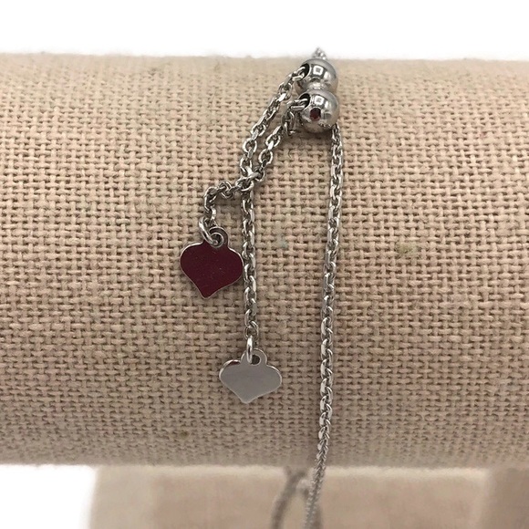 Sterling Silver 925 CZ Infinity Bolo Adjustable Bracelet GOC 925 - Picture 5 of 7